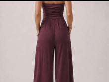 Load image into Gallery viewer, Dana Strapless Ruched Palazzo Jumpsuit 3 Colors
