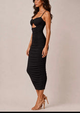 Load image into Gallery viewer, Allure Cutout Bow Ruched Kidi Dress
