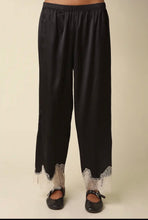 Load image into Gallery viewer, Satin Lace Trim Pants
