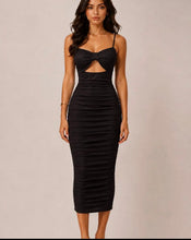 Load image into Gallery viewer, Allure Cutout Bow Ruched Kidi Dress
