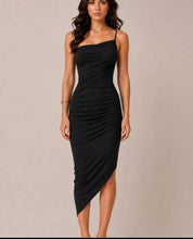 Load image into Gallery viewer, Jada One Strap Asymmetrical Midi Dress
