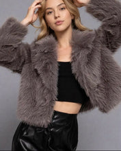 Load image into Gallery viewer, It’s Cold Outside Faux Fur Crop Jacket
