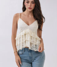 Load image into Gallery viewer, Lace Tiered Babydoll Tank
