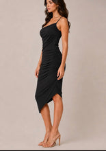 Load image into Gallery viewer, Jada One Strap Asymmetrical Midi Dress
