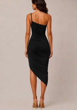 Load image into Gallery viewer, Jada One Strap Asymmetrical Midi Dress
