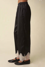Load image into Gallery viewer, Satin Lace Trim Pants
