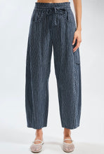 Load image into Gallery viewer, Pinstripe High Rise Barrel Leg Pants
