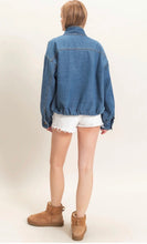 Load image into Gallery viewer, Nikki Denim Bomber Jacket
