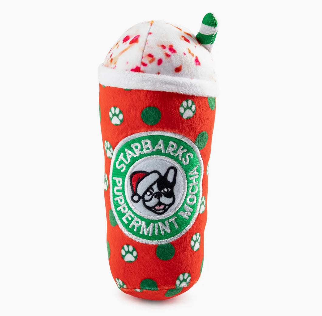 Starbarks Puppermint Mocha Squeeker Dog Toy