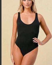 Load image into Gallery viewer, Scoop Neck Tank Bodysuit In Black
