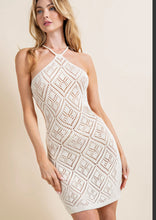 Load image into Gallery viewer, Giselle Crochet Halter Mini Dress BOGO free
