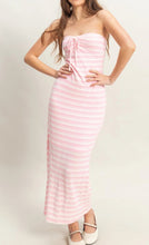 Load image into Gallery viewer, Ashley Striped Body con Tube Maxi Dress
