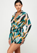 Load image into Gallery viewer, Cheyenne Long Sleeve Tie Mini Dress bogo free
