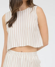 Load image into Gallery viewer, Sea Breeze Stripe Tie Back Tank
