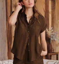 Load image into Gallery viewer, Bianca Cuff Sleeve Button Down Shirt
