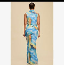 Load image into Gallery viewer, Blue Waters Mesh Draped Maxi
