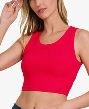 Load image into Gallery viewer, Ribbed Crop Tank Top Available In 6 Colors
