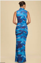 Load image into Gallery viewer, Hot Nights Draped Cowl Mesh Maxi Dress
