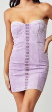 Load image into Gallery viewer, Kara Lavender Denim Mini Tube Dress
