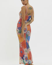 Load image into Gallery viewer, Eva Floral Print Lace Trim Maxi Dress
