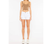 Load image into Gallery viewer, High Rise White Denim Jean Shorts
