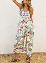 Load image into Gallery viewer, Tianna Tie Back Tropical Jumpsuit
