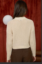 Load image into Gallery viewer, Jill Round Neck Button Down Cableknit Cardigan Sweater

