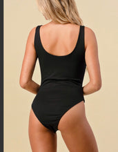 Load image into Gallery viewer, Scoop Neck Tank Bodysuit In Black
