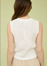 Load image into Gallery viewer, Janie Crew Neck Button Down Sleeveless Knit Sweater Cardigan
