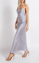 Load image into Gallery viewer, Wedding Season Satin Maxi Dress With Rhinestone Back
