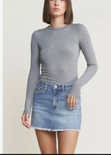 Load image into Gallery viewer, Denim Raw Hem Mini Jean Skirt
