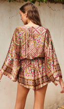 Load image into Gallery viewer, Good As Gold Paisley Print Kimono Romper
