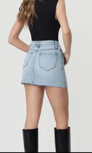 Load image into Gallery viewer, Light Denim High Waist Mini Skirt

