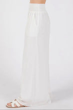 Load image into Gallery viewer, White Wide Leg Smocked Waist Pants

