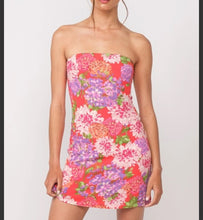 Load image into Gallery viewer, Madison Floral Mini Tube Dress
