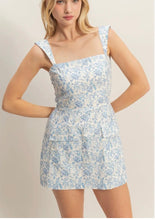 Load image into Gallery viewer, Alice Floral Square Neck Mini Dress With Shorts
