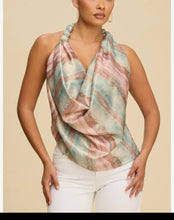 Load image into Gallery viewer, Ariel Beaded Plunging Draped Top - 2 Colors
