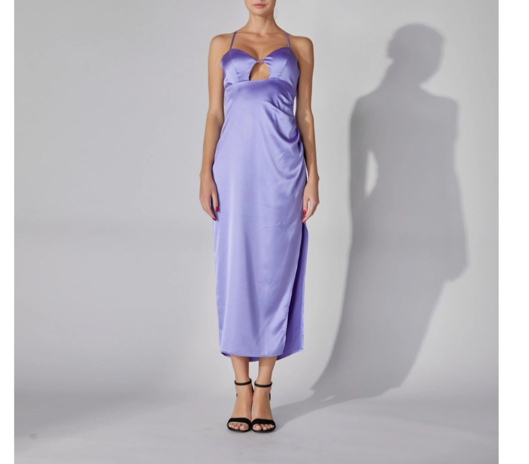 Dina Satin Midi Slip Dress