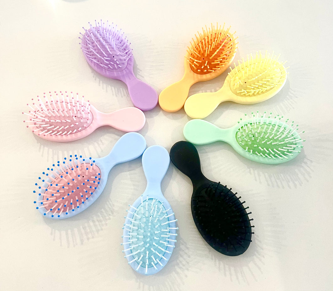 Wet Dry Detangler Mini Travel Hair Brush Assorted Colors