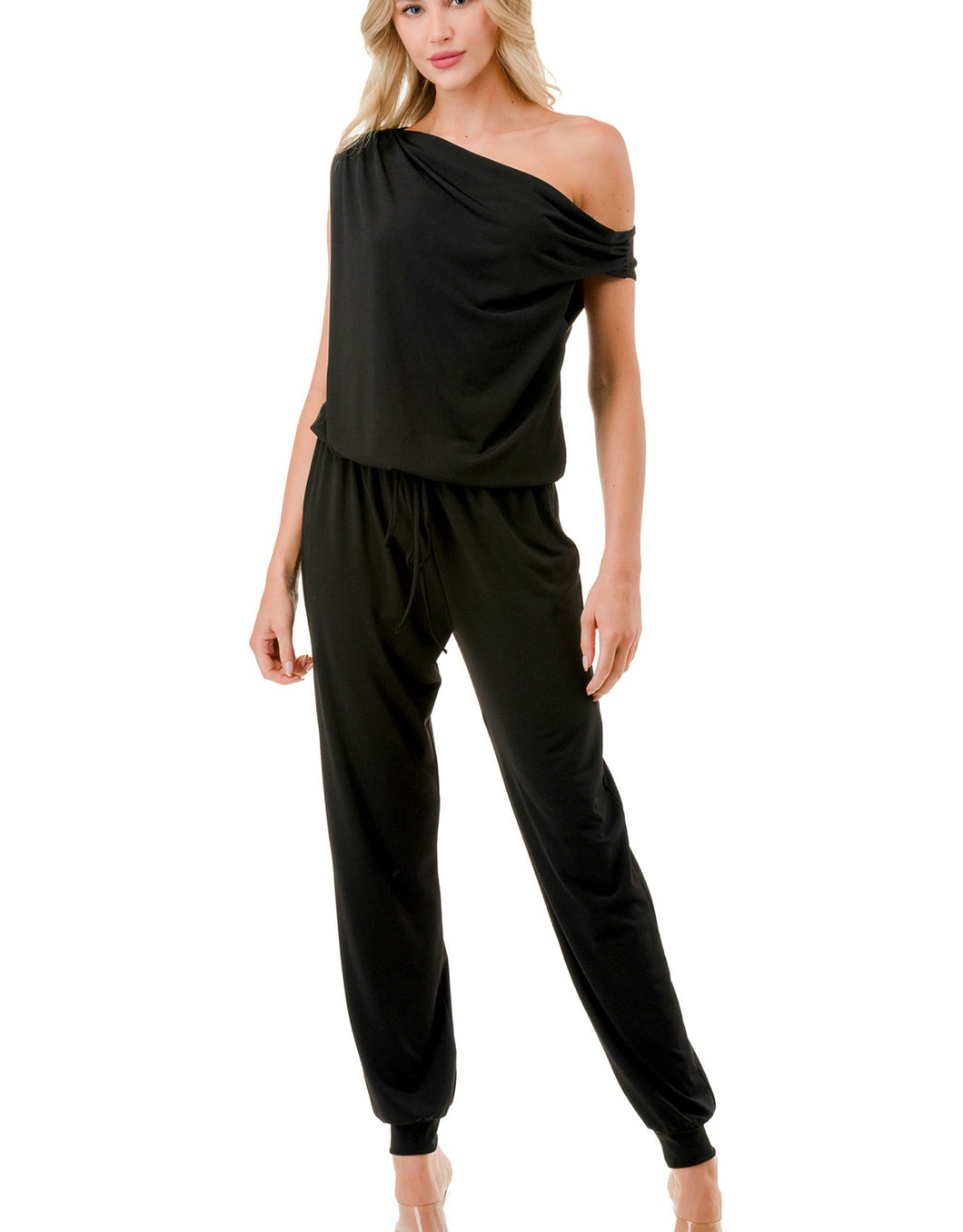 Lily Off Shoulder Jogger Jumpsuit