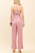 Load image into Gallery viewer, Rosie Strapless Ruched Palazzo Jumpsuit
