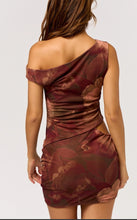 Load image into Gallery viewer, Gigi Asymmetrical Off Shoulder Mesh Cutout Mini Dress
