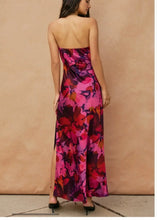 Load image into Gallery viewer, Wild Berry Strapless Maxi Dress

