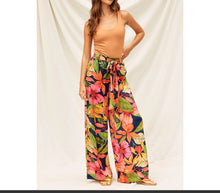 Load image into Gallery viewer, Island Time Tropical Floral Print Wide Leg Satin Pants
