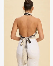 Load image into Gallery viewer, On Safari Halter Tie Back Top
