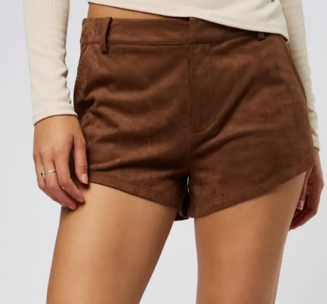 Suede Mini Shorts