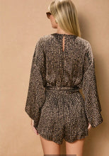 Load image into Gallery viewer, Maddie Long Kimono Sleeve Polka Dot Romper
