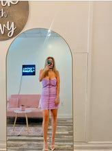 Load image into Gallery viewer, Kara Lavender Denim Mini Tube Dress
