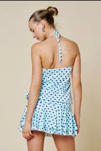 Load image into Gallery viewer, Polka Dot Halter Mini Dress
