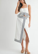 Load image into Gallery viewer, On The Yacht Stripe Midi Pencil Skirt
